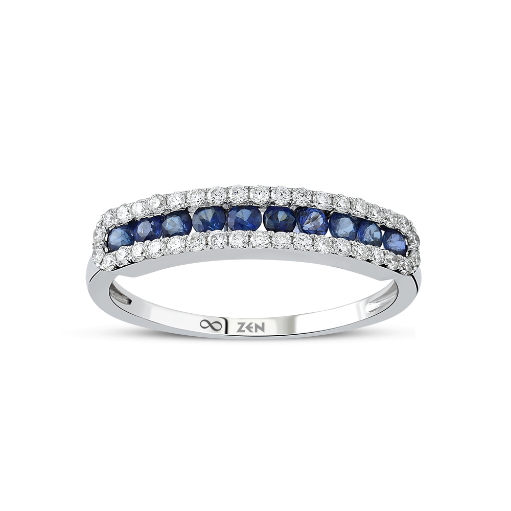 0,23ct Diamond Sapphire Ring 